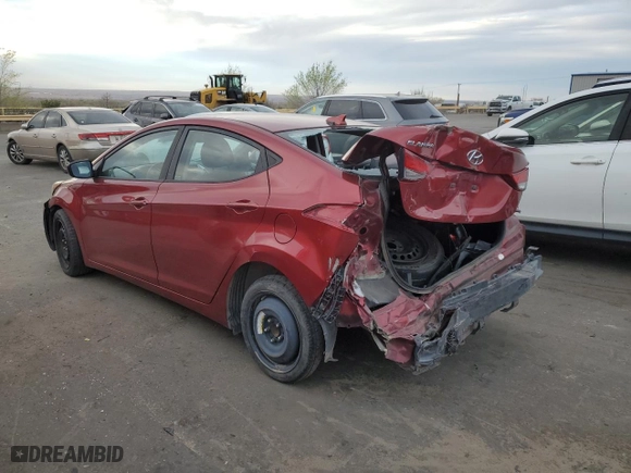 2016 Hyundai Elantra SE with VIN 5NPDH4AEXGH699419, listed as a Copart auction lot 49086175 with 129,252 mi miles and Salvage Title. Bid and sale history available at carsss.com. Image 2.