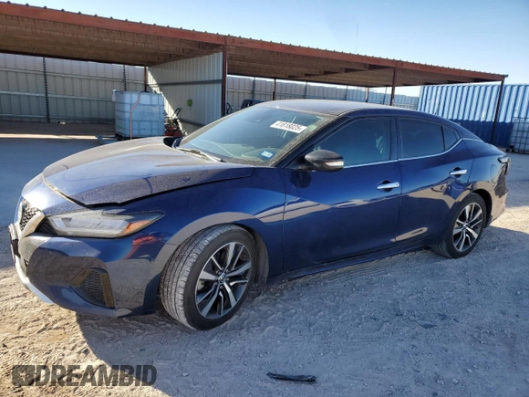2020 Nissan Maxima SV with VIN 1N4AA6CV8LC362582, listed as a Copart auction lot 41818025 with 77,243 mi miles and Salvage Title. Bid and sale history available at carsss.com. Image 1.