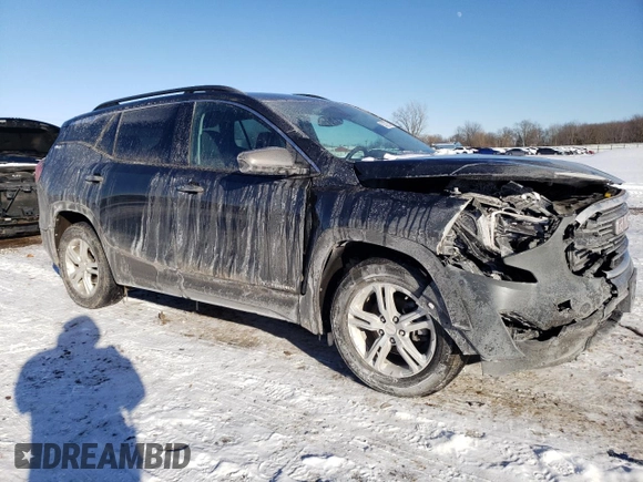 2019 GMC Terrain SLE with VIN 3GKALMEV8KL324816, listed as a Copart auction lot 87807285 with 56,487 mi miles and Salvage Title. Bid and sale history available at carsss.com. Image 4.