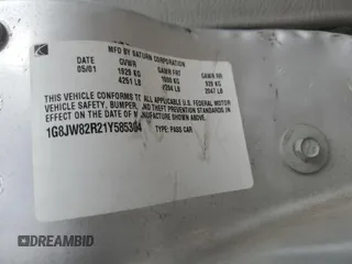 2001 Saturn LW z VIN 1G8JW82R21Y585304, wystawiony jako Copart lot #42623845 z przebiegiem 204 341 mil mil oraz Szkody całkowita. Historia ofert i sprzedaży dostępna na DreamBid. Obrazek 15.