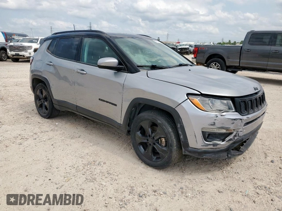 2021 Jeep Compass Altitude with VIN 3C4NJCBB2MT532314, listed as a Copart auction lot 57624295 with 55,329 mi miles and Salvage title. Bid and sale history available at DreamBid. Image 4.