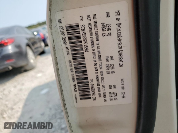 2007 Chrysler 300 Signature with VIN 2C3KA53GX7H715860, listed as a Copart auction lot 71077054 with 108,245 mi miles and Salvage Title. Bid and sale history available at carsss.com. Image 12.
