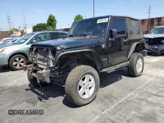 2014 Jeep Wrangler Sport S with VIN 1C4GJWAG8EL166217, listed as a Copart auction lot 63456155 with 140,855 mi miles and Salvage title. Bid and sale history available at DreamBid. Image 1.