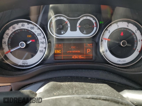 2015 FIAT 500L Lounge with VIN ZFBCFACH1FZ034734, listed as a Copart auction lot 76789884 with 43,415 mi miles and Salvage Title. Bid and sale history available at carsss.com. Image 9.