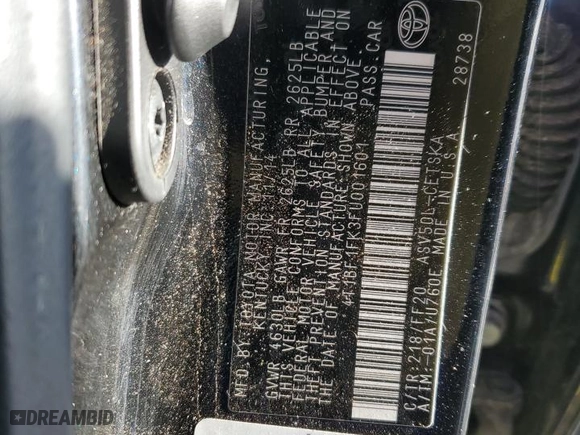 2015 Toyota Camry XLE with VIN 4T1BF1FK3FU001601, listed as a Copart auction lot 45481275 with 183,029 mi miles and Salvage Title. Bid and sale history available at carsss.com. Image 15.