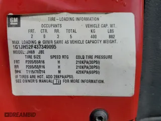 2003 Chevrolet Cavalier LS Sport with VIN 1G1JH52F437349095, listed as a Copart auction lot 47876665 with 223,844 mi miles and Salvage Title. Bid and sale history available at carsss.com. Image 12.