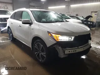 2020 Acura MDX Sport Hybrid w/Technology Pkg with VIN 5J8YD7H57LL001702, listed as a Copart auction lot 88760995 with 15,010 mi miles and Salvage Title. Bid and sale history available at carsss.com. Image 4.