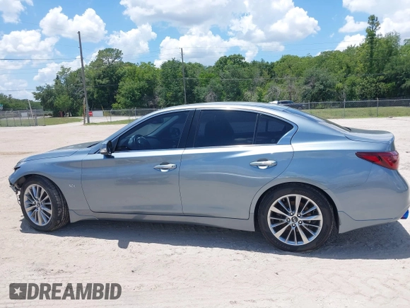 2018 Infiniti Q50 3.0t LUXE with VIN JN1EV7AP1JM361018, listed as a IAAI auction lot 39463706 with 45,648 mi miles. Bid and sale history available at carsss.com. Image 14.