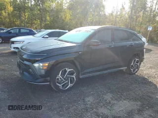 2025 Hyundai Kona Limited with VIN KM8HECA34SU190553, listed as a Copart auction lot 74576514 with 3,365 mi miles and Salvage Title. Bid and sale history available at carsss.com. Image 1.