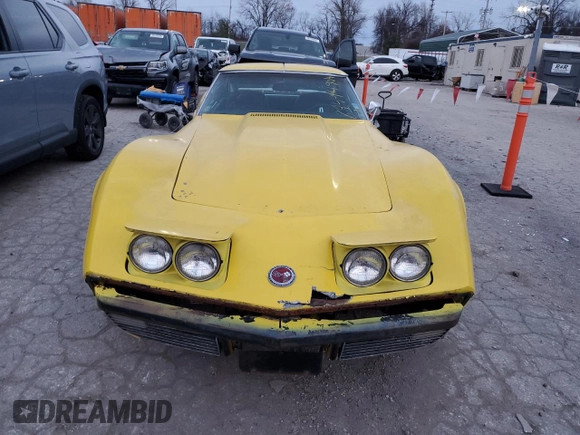1972 Chevrolet Corvette with VIN 1Z37K2S521218, listed as a Copart auction lot 84444904 with 71,326 mi miles and Salvage title. Bid and sale history available at DreamBid. Image 5.