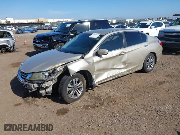 2014 Honda Accord LX with VIN 1HGCR2F34EA209843, listed as a IAAI auction lot 42073543 with 208,210 mi miles and . Bid and sale history available at carsss.com. Image 2.