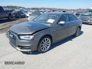 2014 Audi A4 Premium Plus with VIN WAUFFAFL1EN006896, listed as a IAAI auction lot 41525291 with 123,457 mi miles. Bid and sale history available at carsss.com. Image 2.