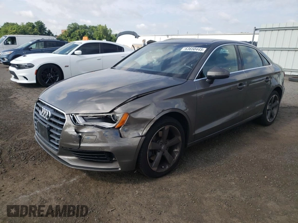 2015 Audi A3 Premium Plus with VIN WAUEFGFFXF1116380, listed as a Copart auction lot 63650445 with 117,910 mi miles and Salvage title. Bid and sale history available at DreamBid. Image 1.