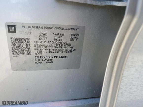 2018 Chevrolet Impala LS with VIN 2G11X5S37J9144830, listed as a Copart auction lot 87325254 with 142,126 mi miles and Salvage Title. Bid and sale history available at carsss.com. Image 12.