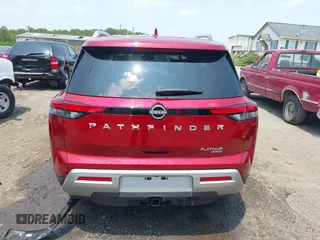2023 Nissan Pathfinder Platinum with VIN 5N1DR3DJXPC234002, listed as a IAAI auction lot 42480807 with 21,477 mi miles and . Bid and sale history available at DreamBid. Image 16.