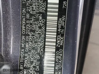 2011 Toyota Prius I with VIN JTDKN3DU1B0266770, listed as a Copart auction lot 52865605 with 326,913 mi miles and Salvage Title. Bid and sale history available at carsss.com. Image 12.