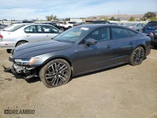 2024 Audi A7 Prestige with VIN WAUV2BF23RN005405, listed as a Copart auction lot 75231964 with 4,673 mi miles and Salvage Title. Bid and sale history available at carsss.com. Image 1.