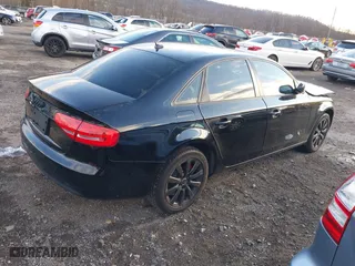 2013 Audi A4 Premium with VIN WAUBFAFL6DA155079, listed as a IAAI auction lot 41017382 with 77,149 mi miles. Bid and sale history available at carsss.com. Image 4.