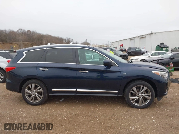 2015 Infiniti QX60 with VIN 5N1AL0MM7FC536181, listed as a IAAI auction lot 41068747 with 111,917 mi miles and . Bid and sale history available at DreamBid. Image 13.