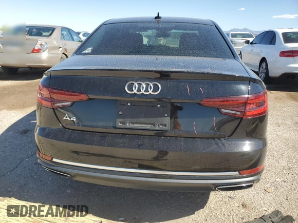 2019 Audi A4 Premium with VIN WAUGMAF44KN005370, listed as a Copart auction lot 56368725 with 87,007 mi miles and Salvage title. Bid and sale history available at DreamBid. Image 6.