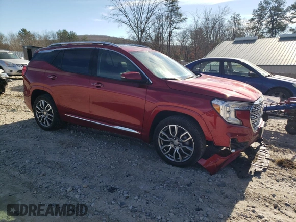 2022 GMC Terrain Denali with VIN 3GKALXEV9NL183440, listed as a Copart auction lot 80845864 with 17,241 mi miles and Salvage title. Bid and sale history available at DreamBid. Image 4.