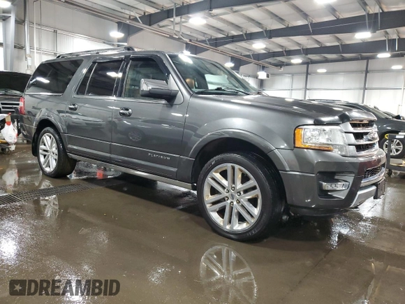 2015 Ford Expedition Max Platinum with VIN 1FMJK1MT5FEF21604, listed as a Copart auction lot 79306064 with 206,641 mi miles and Salvage title. Bid and sale history available at DreamBid. Image 4.