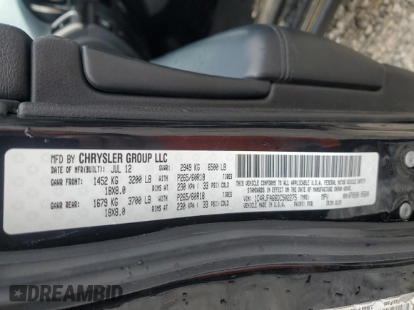 2013 Jeep Grand Cherokee Laredo with VIN 1C4RJFAG6DC502275, listed as a Copart auction lot 50514325 with 187,876 mi miles and Clean Title. Bid and sale history available at carsss.com. Image 13.