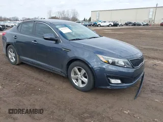 2015 Kia Optima LX with VIN 5XXGM4A76FG436462, listed as a IAAI auction lot 41771729 with 89,068 mi miles. Bid and sale history available at carsss.com. Image 1.
