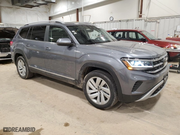 2021 Volkswagen Atlas 2.0T SEL with VIN 1V2BP2CA1MC594444, listed as a Copart auction lot 47747515 with 72,702 mi miles and Salvage Title. Bid and sale history available at carsss.com. Image 4.