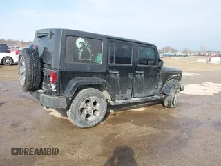 2017 Jeep Wrangler Unlimited Sahara with VIN 1C4BJWEG5HL520140, listed as a IAAI auction lot 41708084 with 74,906 mi miles. Bid and sale history available at carsss.com. Image 4.