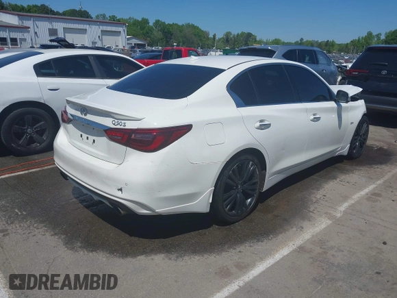 2019 Infiniti Q50 Luxe z VIN JN1EV7AP7KM513482, wystawiony jako IAAI lot #42000334 z przebiegiem 101 789 mil mil oraz . Historia ofert i sprzedaży dostępna na DreamBid. Obrazek 4.