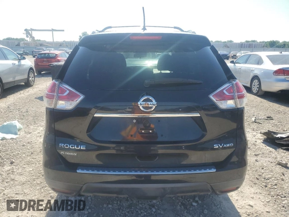 2016 Nissan Rogue SV with VIN KNMAT2MV0GP674938, listed as a Copart auction lot 62122824 with Not Provided miles and Salvage Title. Bid and sale history available at carsss.com. Image 6.