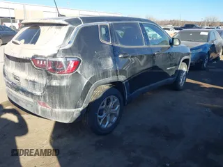 2024 Jeep Compass Sport with VIN 3C4NJDAN1RT126498, listed as a IAAI auction lot 41170375 with 12,466 mi miles and . Bid and sale history available at DreamBid. Image 4.