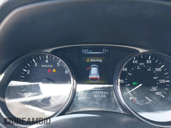 2015 Nissan Rogue SV with VIN KNMAT2MTXFP588646, listed as a IAAI auction lot 42026030 with 148,896 mi miles. Bid and sale history available at carsss.com. Image 7.