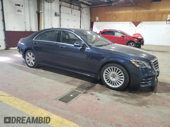 2019 Mercedes-Benz S 560 with VIN WDDUG8GB2KA472383, listed as a Copart auction lot 41736225 with 148,879 mi miles and Salvage Title. Bid and sale history available at DreamBid. Image 4.