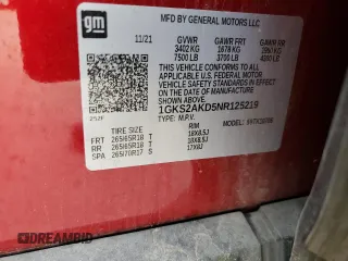 2022 GMC Yukon SLE with VIN 1GKS2AKD5NR125219, listed as a Copart auction lot 42339335 with 43,925 mi miles and Salvage Title. Bid and sale history available at carsss.com. Image 15.