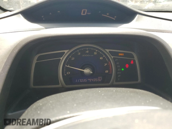 2010 Honda Civic LX with VIN 2HGFA1F52AH540836, listed as a Copart auction lot 55409495 with 117,035 mi miles and Salvage Title. Bid and sale history available at DreamBid. Image 9.