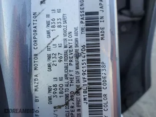 2012 Mazda Mazda3 i Touring with VIN JM1BL1VF9C1514706, listed as a Copart auction lot 88544095 with 149,686 mi miles and Salvage Title. Bid and sale history available at carsss.com. Image 12.