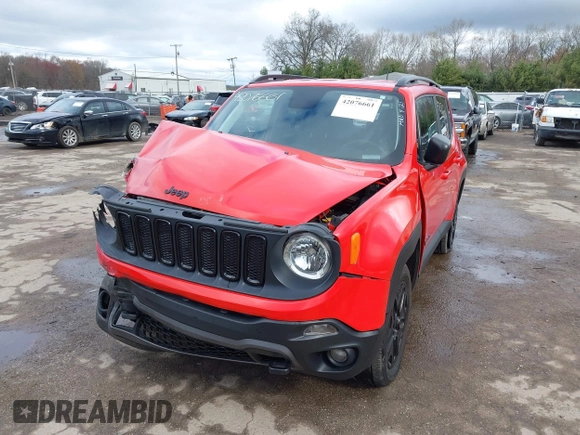 2018 Jeep Renegade Sport with VIN ZACCJBAB9JPH44312, listed as a IAAI auction lot 42076661 with 75,146 mi miles and . Bid and sale history available at DreamBid. Image 18.