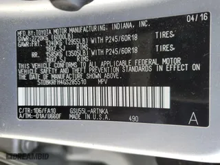 2016 Toyota Highlander LE with VIN 5TDBKRFH4GS285510, listed as a Copart auction lot 48464045 with 106,744 mi miles and Salvage Title. Bid and sale history available at carsss.com. Image 13.