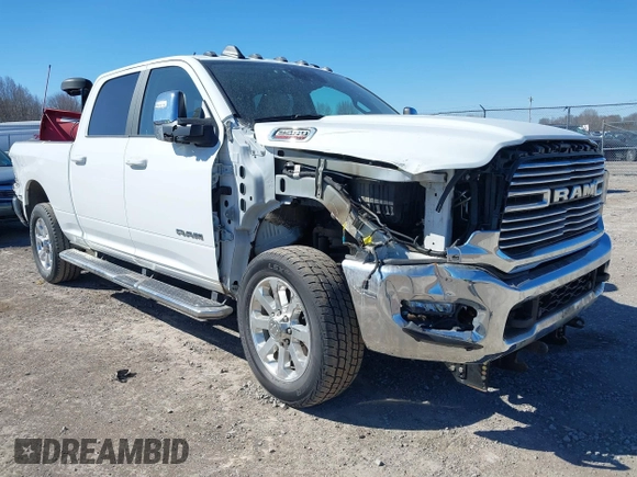 2023 Ram 2500 Laramie with VIN 3C6UR5FJ9PG530727, listed as a IAAI auction lot 41803946 with 19,992 mi miles and . Bid and sale history available at DreamBid. Image 1.