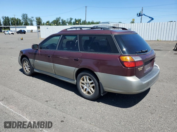 2000 Subaru Legacy Outback Limited with VIN 4S3BH6869Y7662661, listed as a Copart auction lot 60565254 with 176,043 mi miles and Clean title. Bid and sale history available at DreamBid. Image 2.