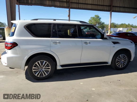 2022 Nissan Armada SL with VIN JN8AY2BA8N9392120, listed as a Copart auction lot 80426994 with 71,026 mi miles and Salvage Title. Bid and sale history available at carsss.com. Image 3.