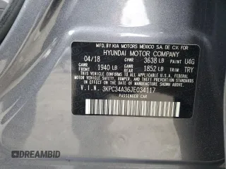 2018 Hyundai Accent Limited with VIN 3KPC34A36JE034117, listed as a Copart auction lot 79517803 with 118,075 mi miles and Salvage Title. Bid and sale history available at carsss.com. Image 14.