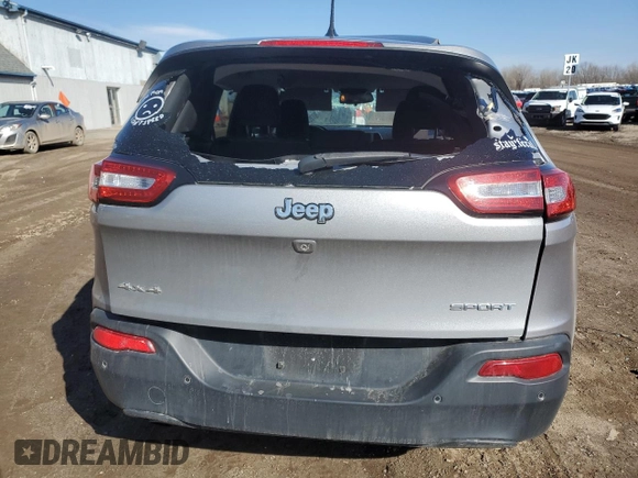 2017 Jeep Cherokee Sport with VIN 1C4PJMAB7HW630500, listed as a Copart auction lot 50075905 with 103,623 mi miles and Clean Title. Bid and sale history available at carsss.com. Image 6.