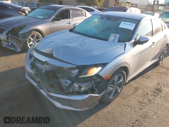 2019 Honda Civic Sedan LX with VIN 2HGFC2F66KH550182, listed as a IAAI auction lot 41861965 with 160,344 mi miles. Bid and sale history available at carsss.com. Image 6.