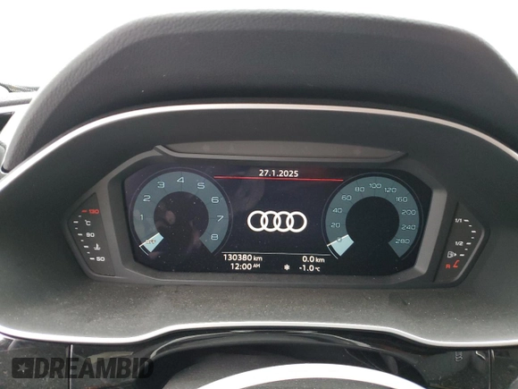 2022 Audi Q3 S line Premium Plus with VIN WA1EECF34N1018555, listed as a Copart auction lot 42917565 with 130,380 mi miles and Salvage title. Bid and sale history available at DreamBid. Image 9.