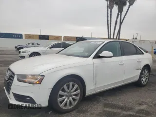 2013 Audi A4 Premium with VIN WAUAFAFLXDA124042, listed as a Copart auction lot 59602415 with 89,599 mi miles and Salvage title. Bid and sale history available at DreamBid. Image 1.
