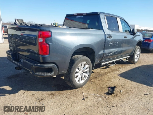 2021 Chevrolet Silverado 1500 Custom with VIN 1GCPWBEK8MZ240806, listed as a IAAI auction lot 41427728 with 80,164 mi miles and . Bid and sale history available at DreamBid. Image 4.