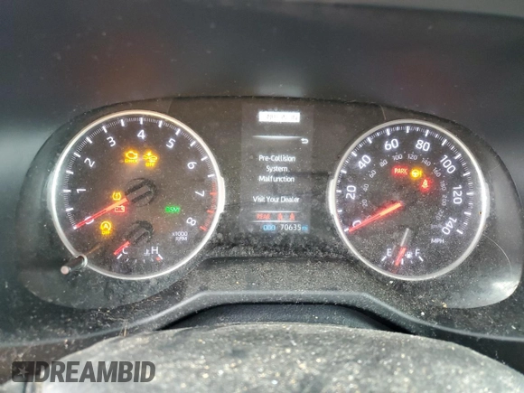 2022 Toyota RAV4 XLE with VIN 2T3W1RFV7NC192617, listed as a Copart auction lot 59564535 with 70,635 mi miles and Salvage title. Bid and sale history available at DreamBid. Image 9.